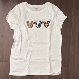 Cat & Jack White T-Shirt with Animal Pattern
